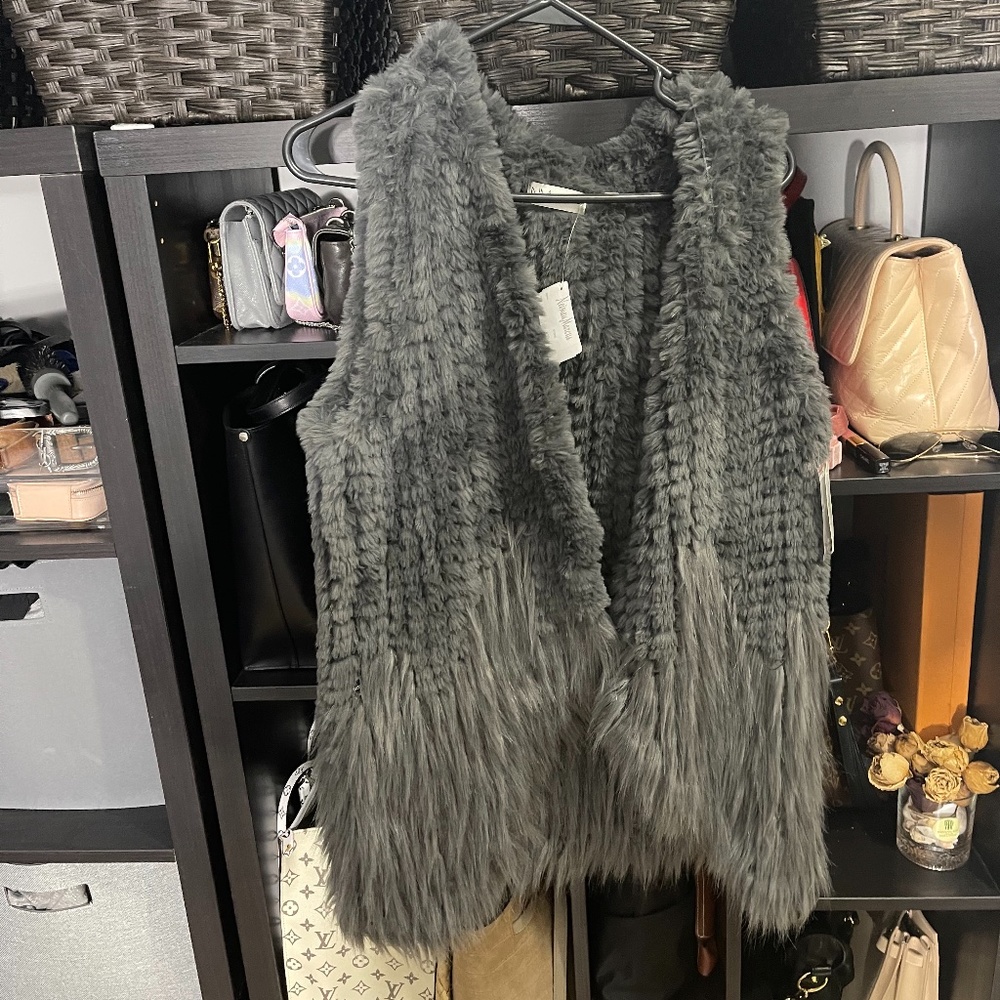 Neiman Marcus Faux Fur Vest